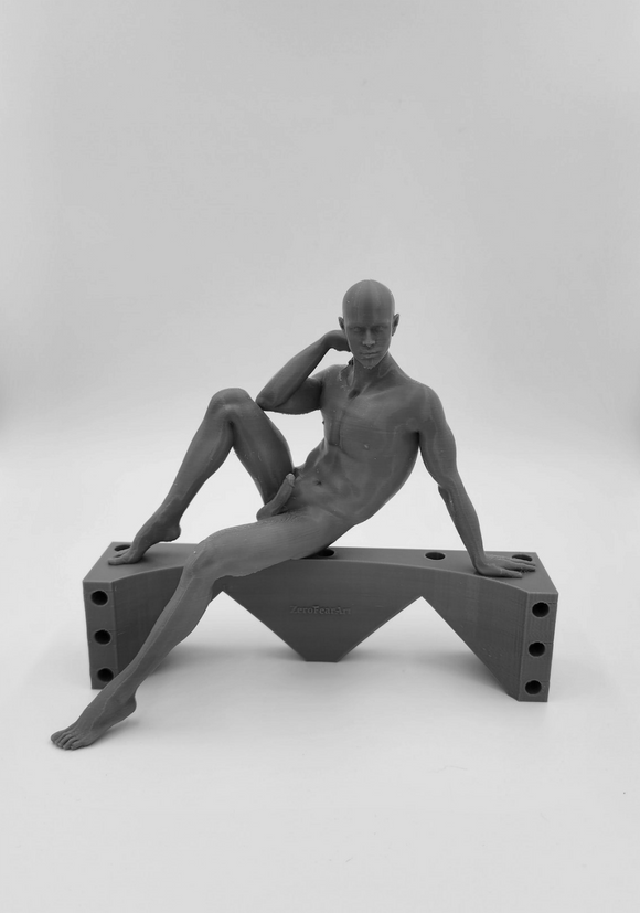 Jaxon Posing Naked for his Life Drawing Art Class // Solid 3D Printed Statue // MM96