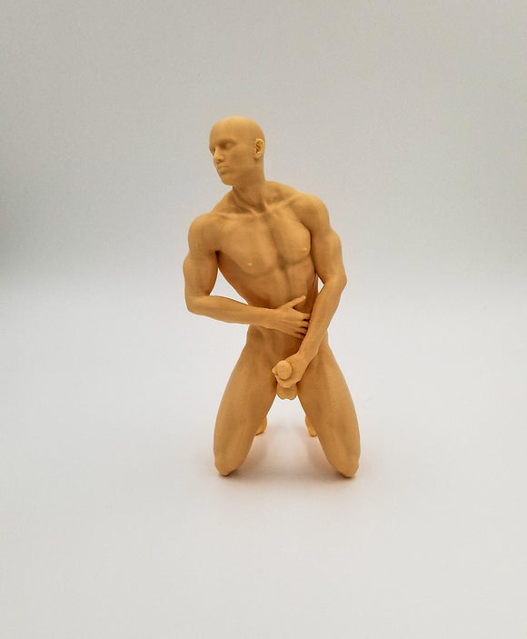 Matt Enjoying Himself Naked with Some Healthy Self-Love   // Solid 3D Printed Statue // MM72