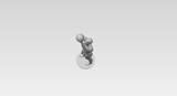 3D Printable Statue of a Nude Young Man Shooting Hoop w/ Base // STL FILE // MM12