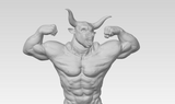 3D Printable Statue of the Mighty Minotaur from Greek Mythology // STL FILE // MM92