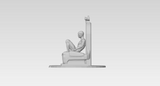 3D Printable Statue of King Alexander Relaxing on his Throne Naked // STL FILE // MM57