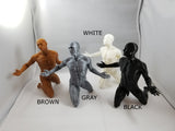 3D Printable Muscular Nude Man Kneeling with Arms Outstretched // STL FILE // MM10