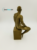 3D Printable Statue of a Nude Man Casually Sitting on a Block // STL FILE // MM11