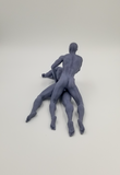 Alex & Chris Joined Together in an Expression of Intimacy // Solid 3D Printed Statue // MM69