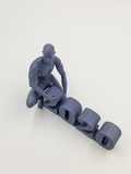 3D Printable Commemorative Screw 2020 Figure - Young Man Mounting 2020 // STL FILE // MM70