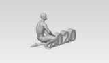 3D Printable Commemorative Screw 2020 Figure - Young Man Mounting 2020 // STL FILE // MM70