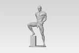 3D Printable Statue of a Nude Muscular Man with Bold Pose // STL FILE // MM53