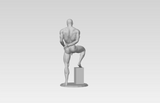 3D Printable Statue of a Nude Muscular Man with Bold Pose // STL FILE // MM53