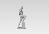 3D Printable Statue of a Nude Muscular Man with Bold Pose // STL FILE // MM53