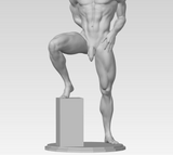 3D Printable Statue of a Nude Muscular Man with Bold Pose // STL FILE // MM53