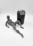 Naked Asher Resting After Dancing His Heart Out // Solid 3D Printed Statue // MM89