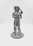 Tender Moment Between Boyfriends Asher & Braedon // Solid 3D Printed Statue // MM91