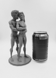 Tender Moment Between Boyfriends Asher & Braedon // Solid 3D Printed Statue // MM91