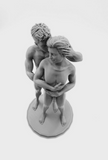 Tender Moment Between Boyfriends Asher & Braedon // Solid 3D Printed Statue // MM91