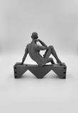 Jaxon Posing Naked for his Life Drawing Art Class // Solid 3D Printed Statue // MM96