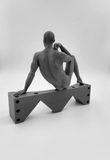 Jaxon Posing Naked for his Life Drawing Art Class // Solid 3D Printed Statue // MM96