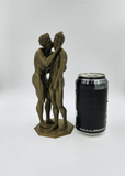 Affectionate Kiss Between Mason & Carter // Solid 3D Printed Statue // MM99