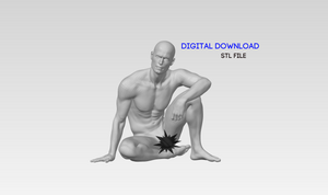 3D Printable Statue of a Nude Male Figure // STL FILE // MM01