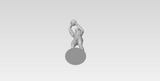 3D Printable Statue of a Nude Young Man Shooting Hoop w/ Base // STL FILE // MM12