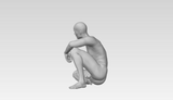 3D Printable Statue of a Nude Male Figure // STL FILE // MM01