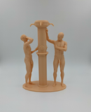 3D Printable Bradley Pole Communal Shower with Carter & Jaxon // STL FILE // MM74