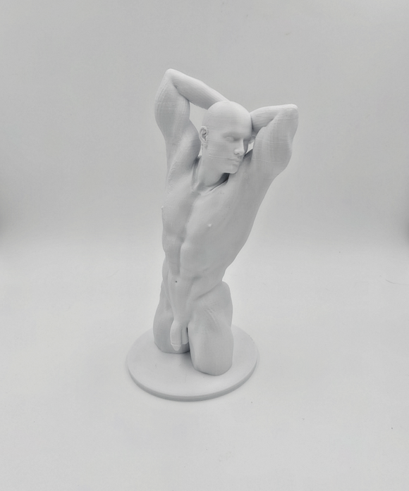 Giovanni Half Statue in Great Flex Pose // Solid 3D Printed Statue // MM82