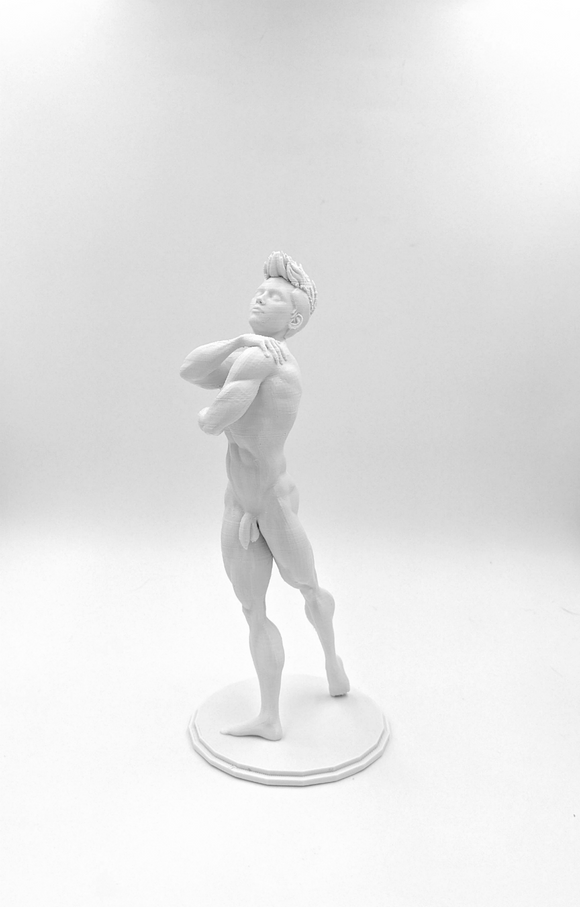 Elegant Asher Dancing to the Music of his Heart // Solid 3D Printed Statue // MM85