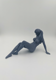 NEW VERSION: Statue of a Nude Young Woman Relaxing // Solid 3D Printed Statue // (FM13)