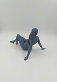 NEW VERSION: Statue of a Nude Young Woman Relaxing // Solid 3D Printed Statue // (FM13)