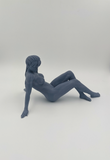 NEW VERSION: Statue of a Nude Young Woman Relaxing // Solid 3D Printed Statue // (FM13)