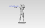 3D Printable Statue of a Nude Young Man Flexing His Muscles // STL FILE // MM17