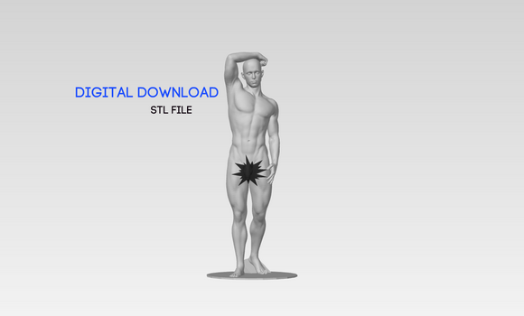 3D Printable Statue of a Standing Nude Young Man // STL FILE // MM05