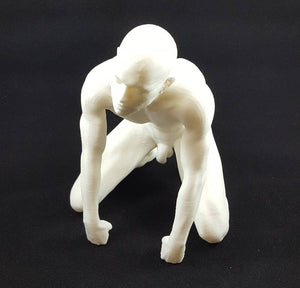 3D Printed Nude Young Man on His Knees (MM07)