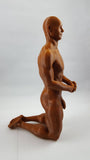 3D Printed 8" Nude Male on His Knees with Hands Clasped // MM08