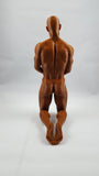 Solid 3D Printed 6" Nude Male on His Knees with Hands Clasped // MM08