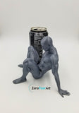 Solid 3D Printed Nude Man Relaxing on Ground (MM29)