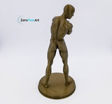 3D Printed Nude Muscular Young Man Standing with Arms Crossed (MM28)