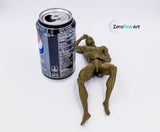 Solid 3D Printed Nude Young Man Laying on His Back (MM30)