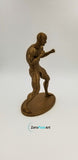 Muscular Nude Young Man in a Fighting Stance // Solid 3D Printed Statue // MM39