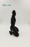 3D Printed 8" Nude Young Man Kneeling (MM03-B)