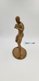 Muscular Nude Young Man in a Fighting Stance // Solid 3D Printed Statue // MM39