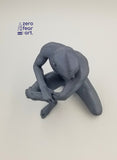 Fit Young Naked Man Taking a Knee // 6 Inches // Solid 3D Print // MM43