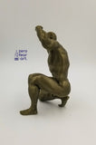 Very Muscular Naked Man Flexing While Kneeling // 6 Inches // 3D Printed // MM42