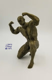 Very Muscular Naked Man Flexing While Kneeling // 6 Inches // 3D Printed // MM42