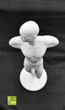 8" Solid 3D Printed Fit Nude Young Man Standing at Attention // MM44