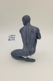 Fit Young Naked Man Taking a Knee // 6 Inches // Solid 3D Print // MM43