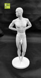 8" Solid 3D Printed Fit Nude Young Man Standing at Attention // MM44