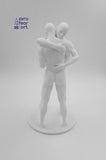 Nude Men in an Aggressive Lover's Embrace // 3D Printed // MM48