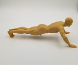 Solid 3D Printed Statue - Tyler Doing Pushups Naked // MM56