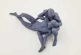 Two Nude Men Laying Together in Lovers Embrace // Solid 3D Printed // MM41v2